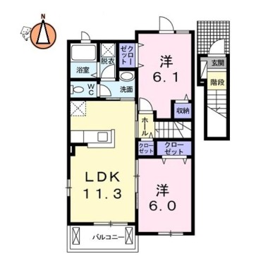 ジュネス・NK A 201の間取り図