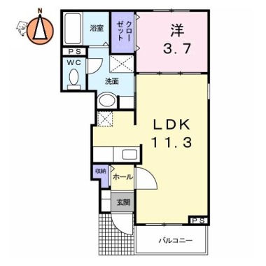 パピヨン 103の間取り図
