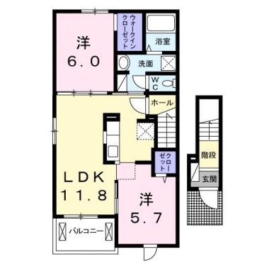 リンク B 201の間取り図