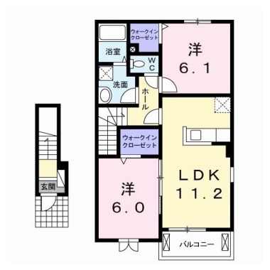 パルフェ A 203の間取り図