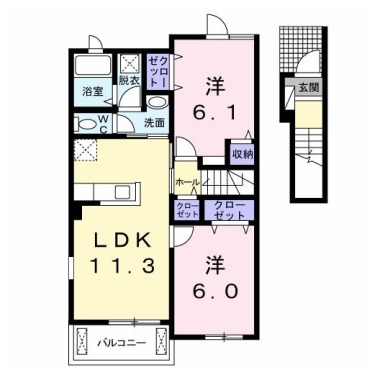 パストラーレ B 202の間取り図