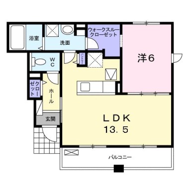 ルミエール イリゼB 103の間取り図