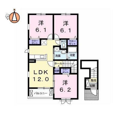 ナイトA 201の間取り図