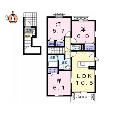 ナイトB 201の間取り図