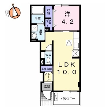 グラチチュードI 103の間取り図