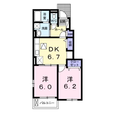 グラチチュードIII 103の間取り図