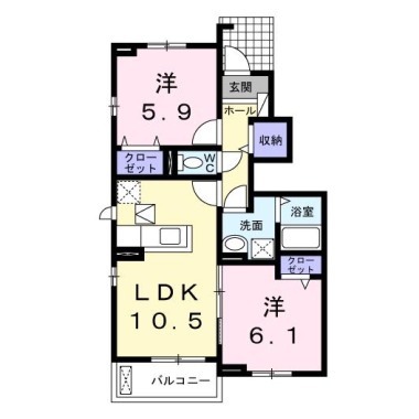 エスポワール I 105の間取り図