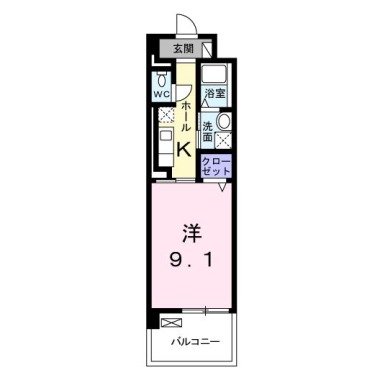 エルハーベン山城 202の間取り図