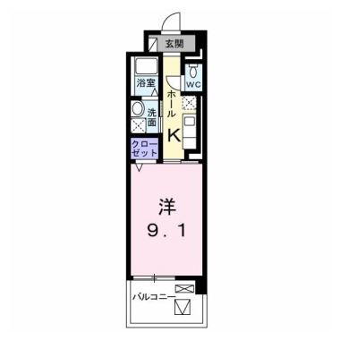 エルハーベン山城 303の間取り図