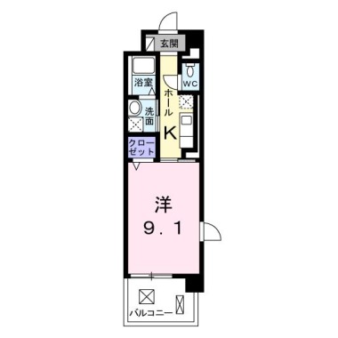 エルハーベン山城 307の間取り図