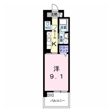 エルハーベン山城 402の間取り図