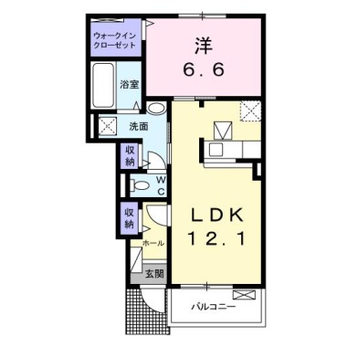 クック鮎喰 105の間取り図