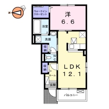 クック鮎喰 106の間取り図