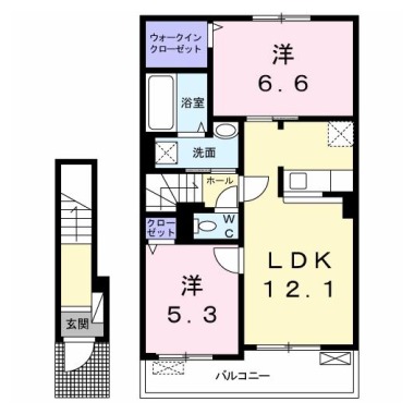 クック鮎喰 203の間取り図