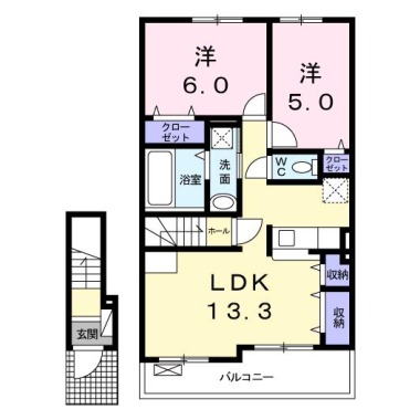 サンリット・8 202の間取り図