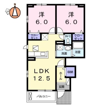 ブランジュ I 101の間取り図