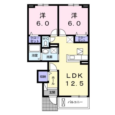 ブランジュ I 102の間取り図