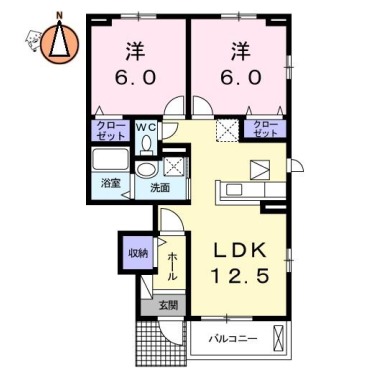 ブランジュ I 103の間取り図