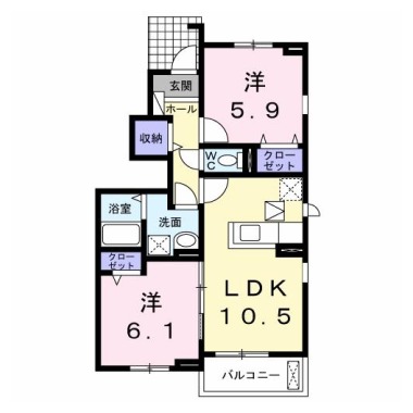 ル・グラン矢三 I 101の間取り図