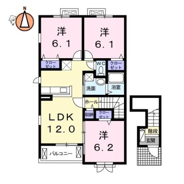 ル・グラン矢三 II 201の間取り図