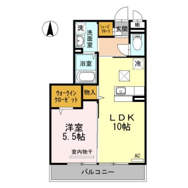 フォルテシモ 102の間取り図