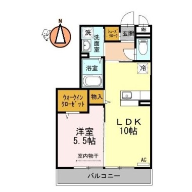 フォルテシモ 202の間取り図