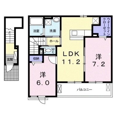 ルミエール ヴォアレB 202の間取り図