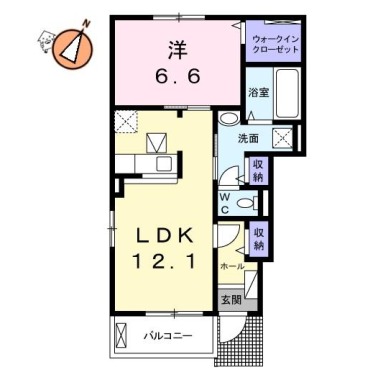 カナエールII 101の間取り図