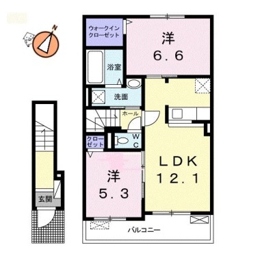 カナエールII 202の間取り図