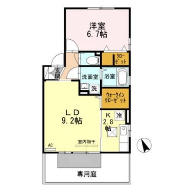 アイリーブ山城 101の間取り図