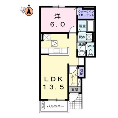 ルシール 名東A 102の間取り図