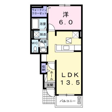 ルシール 名東A 105の間取り図