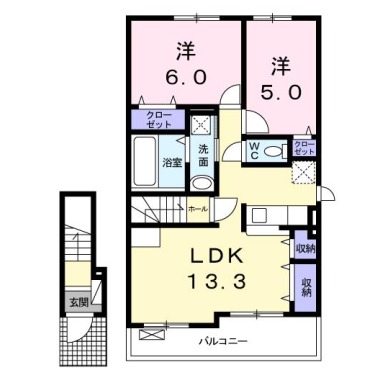 ソワ・リヴィエール沖洲 203の間取り図