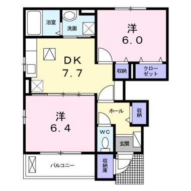 グリーン・グリーン B 101の間取り図