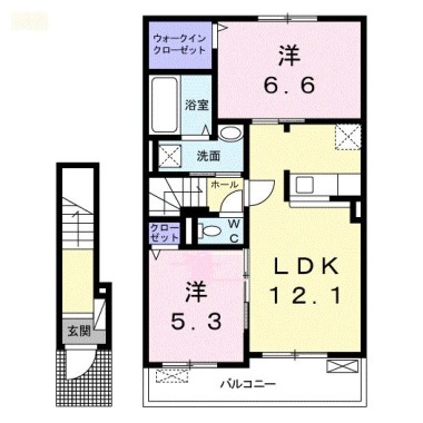 シエロ・ガーデン国府A 202の間取り図