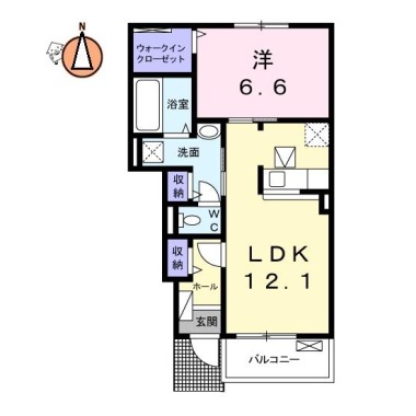 シエロ・ガーデン国府B 103の間取り図