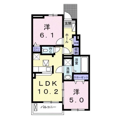 シエロ・ガーデン国府C 102の間取り図