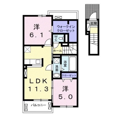 シエロ・ガーデン国府C 203の間取り図