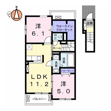 シエロ・ガーデン国府C 205の間取り図