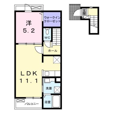 オリーブハウス A 202の間取り図