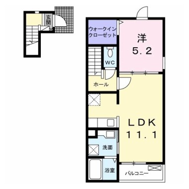 オリーブハウス B 201の間取り図