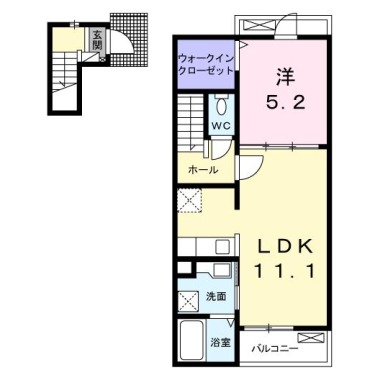 オリーブハウス B 203の間取り図
