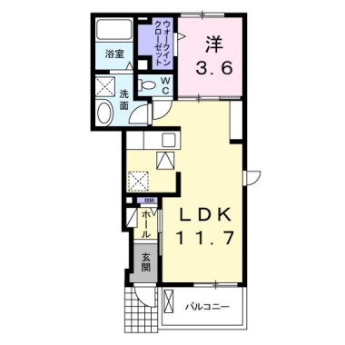 エルヴィータ A 105の間取り図