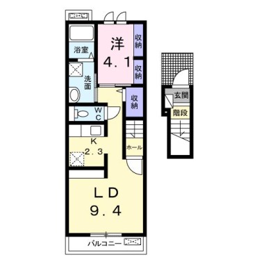 エストレージャ 202の間取り図
