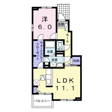 エレガンシア藍住A 102の間取り図
