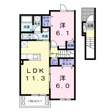 セミージャB 203の間取り図
