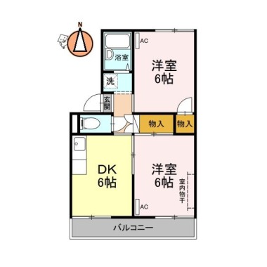 セジュール住吉A棟 102の間取り図