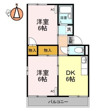 セジュール住吉A棟 103の間取り図