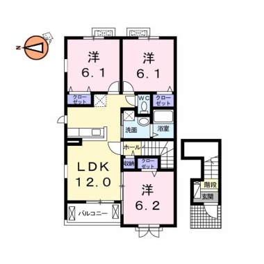 ル・グラン I 201の間取り図