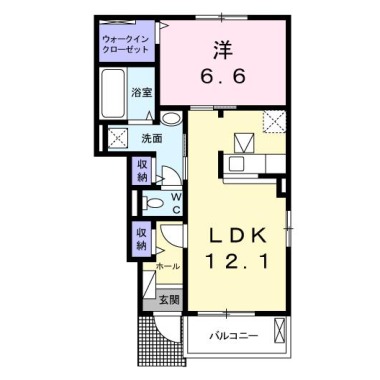 メゾンドK2 国府 103の間取り図